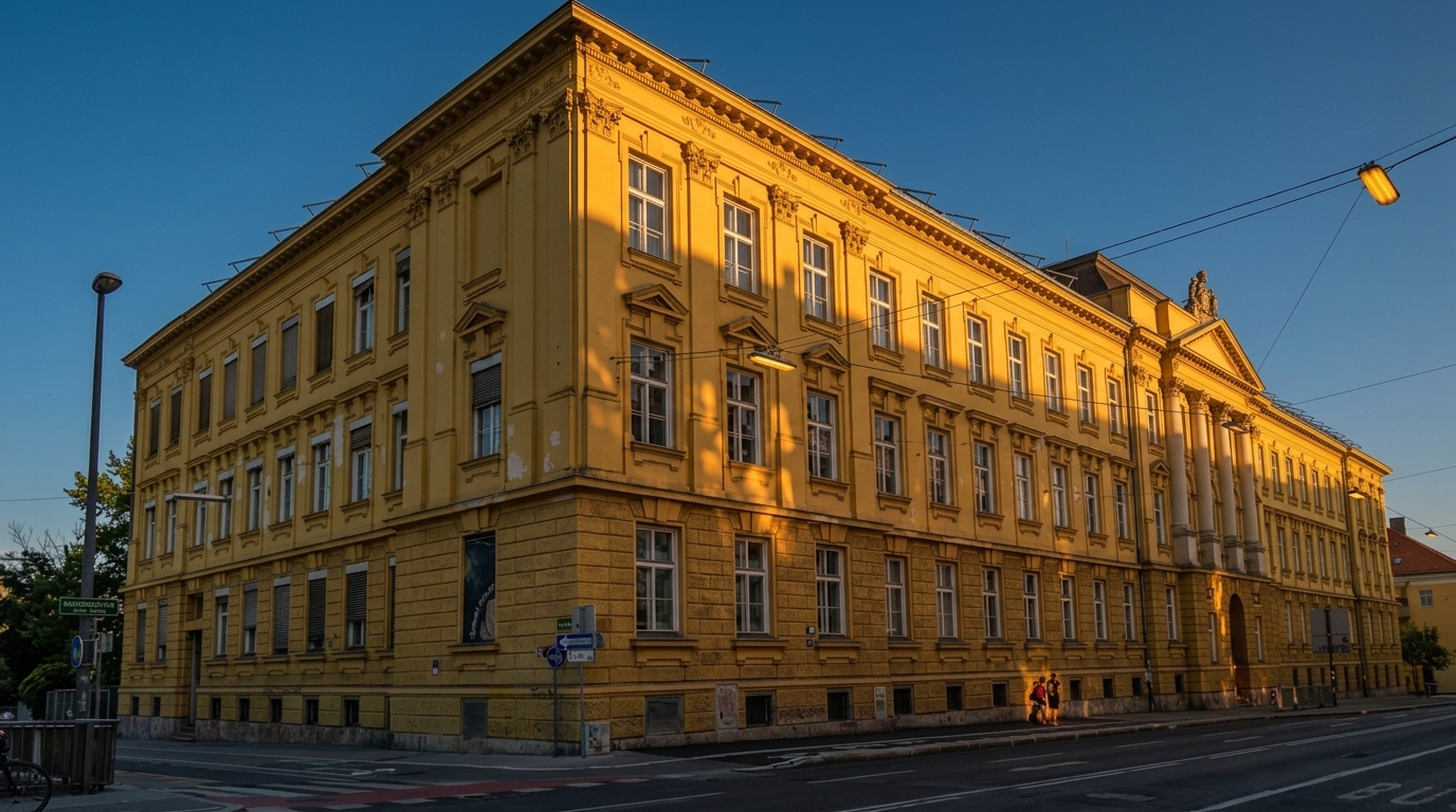 Das Schulgebäude des BRG Kepler Graz von außen