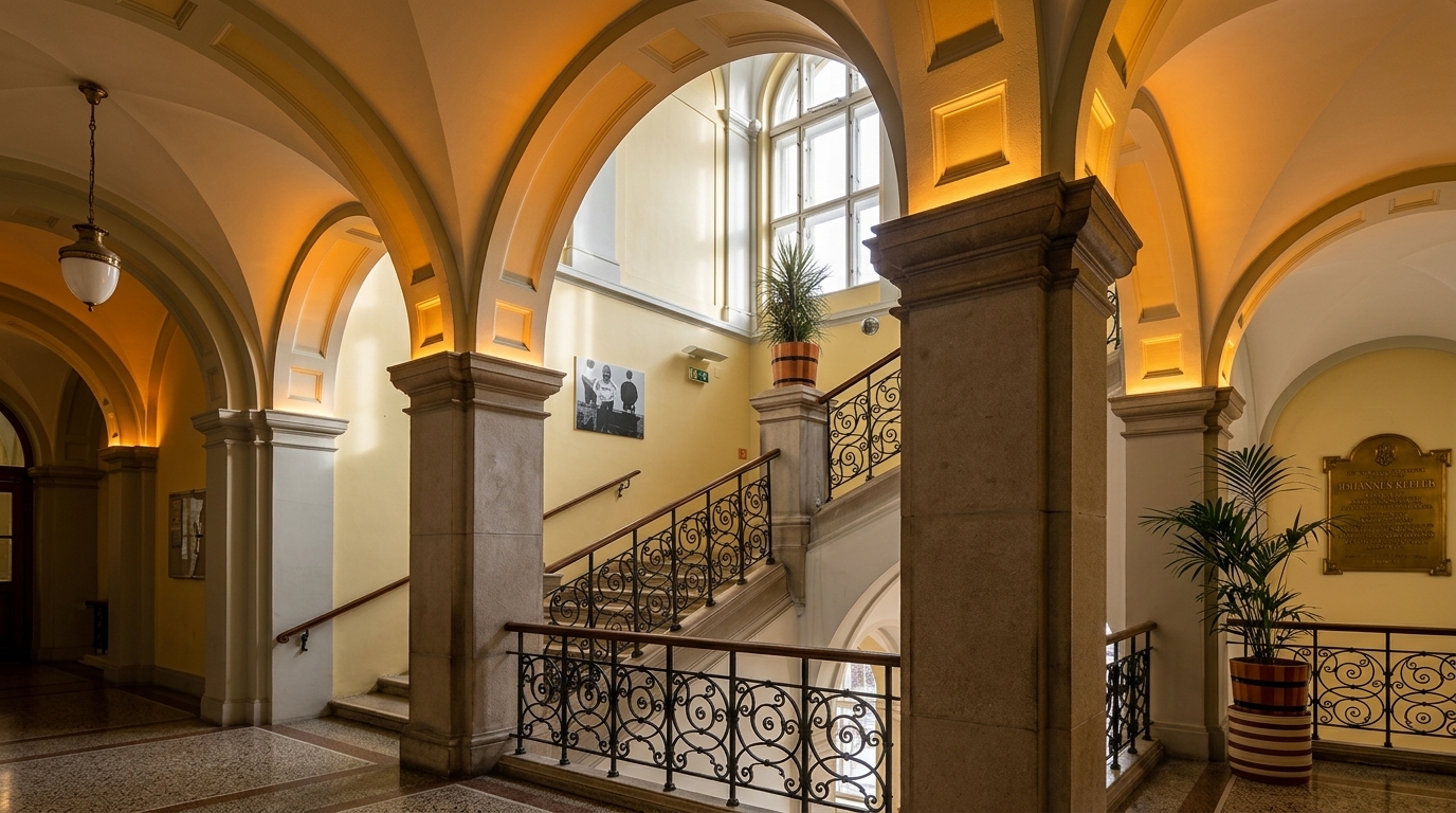 Das repräsentative Stiegenhaus im BRG Kepler